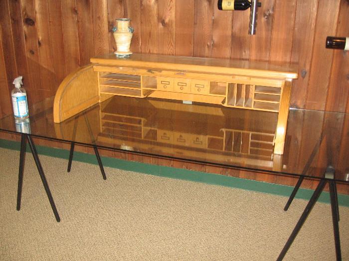 Antique Rolltop Desk Top