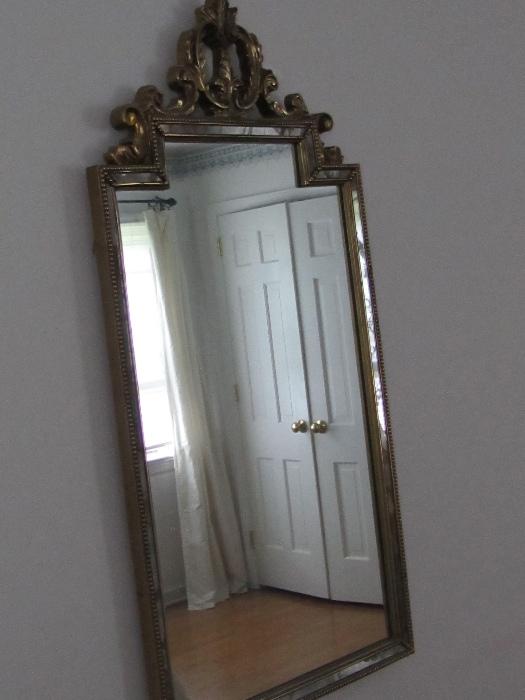 Ornate gold accent mirror- $125