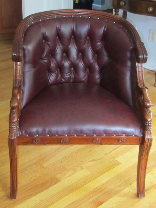 One of Two French, Carved Side Chairs