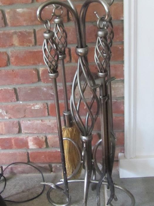 Ornate Fireplace Tool Set