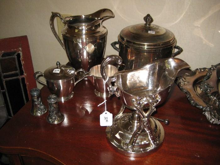 silverplated serving pieces