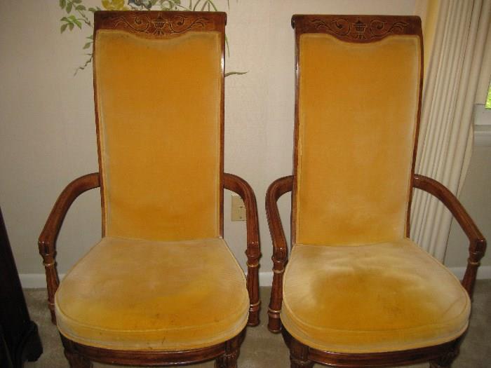 2 of 8 dining chairs
