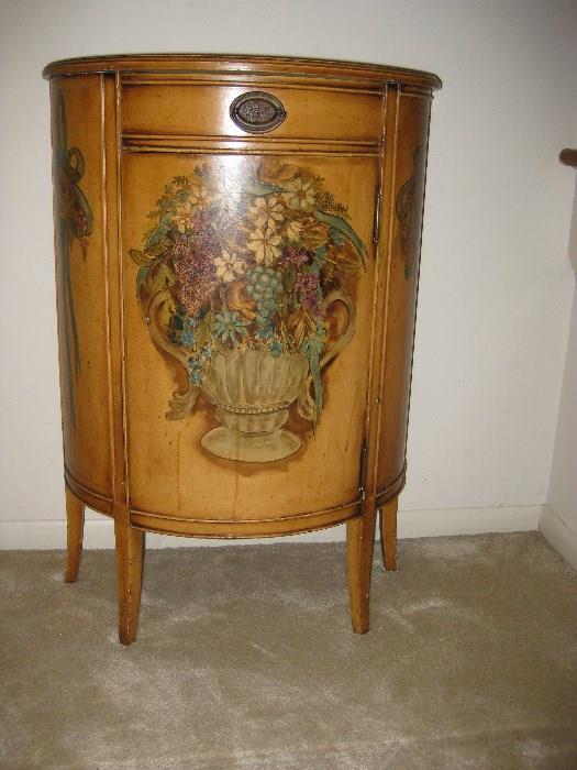 cabinet painted by Gordon Graham and has matching mirror