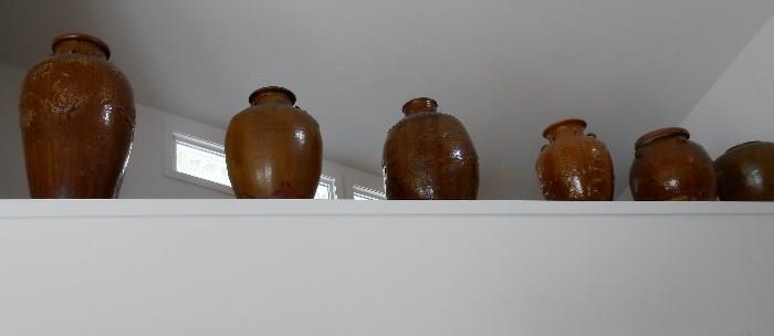 Collection of Pottery Urns
