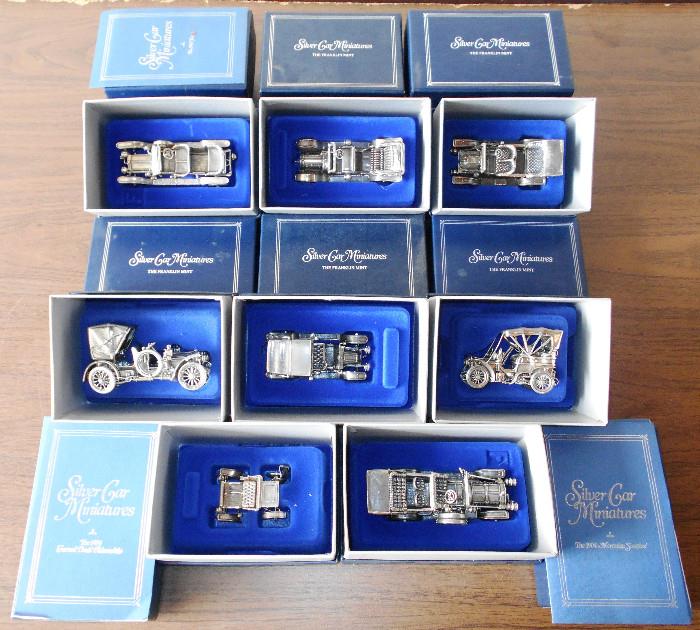 Solid Sterling Silver Franklin Mint Cars
