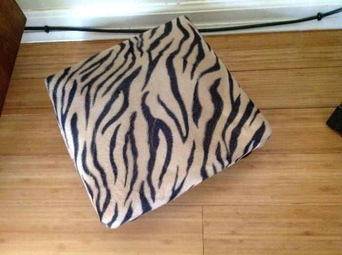 Zebra footstool