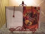 cookbook stand with bird topper