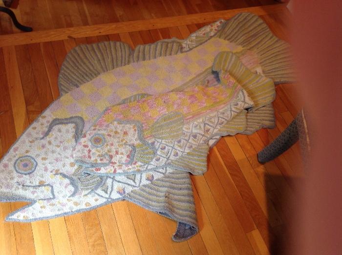 SOLD McKenzie Childs fish rugs