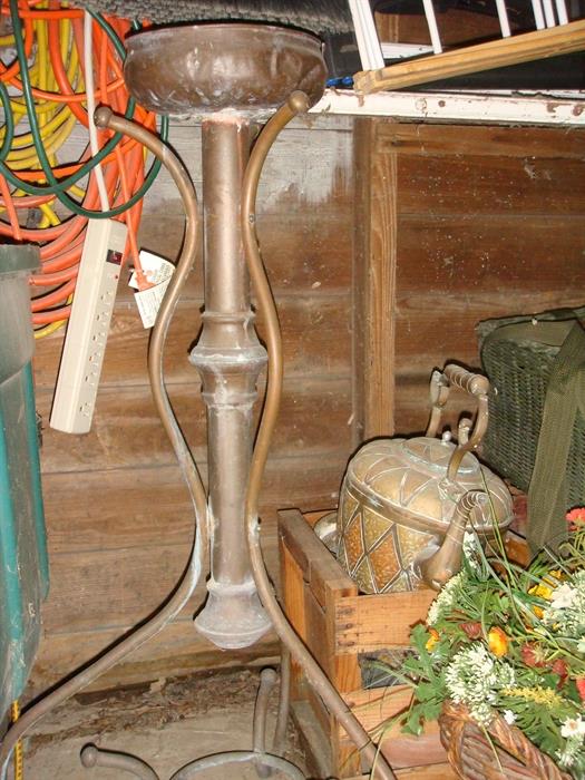 Antique Copper Plant Stand
