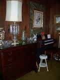 chest $450.00, lamp $150.00, Wurlitzer organ & stool $100.00