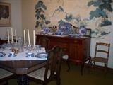1920-30 buffet with mirror back  $450.00, dining table with 6 chairs $250.00