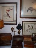 hundreds of Ray Harm framed/unframed prints--$15.00 to $50.00, green lamp $30.00