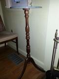 wood pedestal, marble top  $35