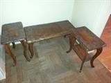 Wood carved Coffee table and (2) end tables   $20 each