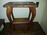Wood carved table 