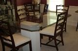 GLASS TOP DINING TABLE