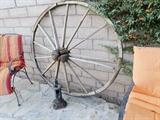 Wagon Wheel, Cast Iron Water Pump