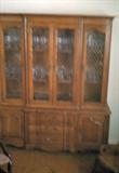 French Serpentine Cherry China Cabinet