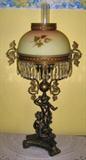 Peachblow Double-burner Oil Lamp