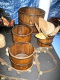 Wooden Grain Measures and Wooden Batter Paddles