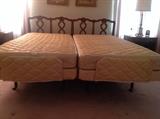 KING SIZE BED by KINDEL AND A  FLEX -A BED MATTRESS / BOX SPRINGS IN TOP NOTCH CONDITION !               