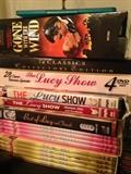 Tons of VHS moves and I LOVE LUCY Dvds