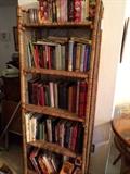 Book shelves and books on everything! Religion, self help, cooking, etc. 