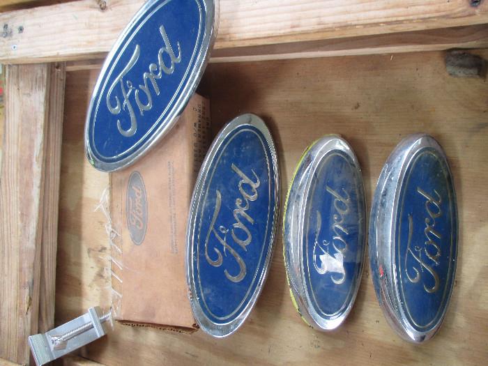   NOS Ford Parts, large oval Ford badges 