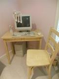 desk , chair , computer