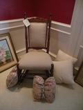 rocker, pillows