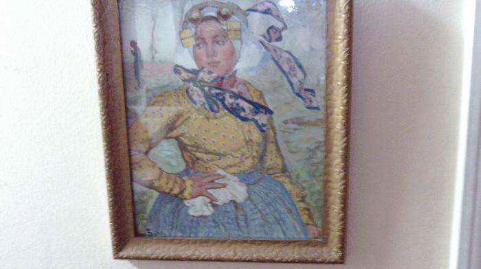 Wonderful European picture that hung in our seller's grandmother's house!