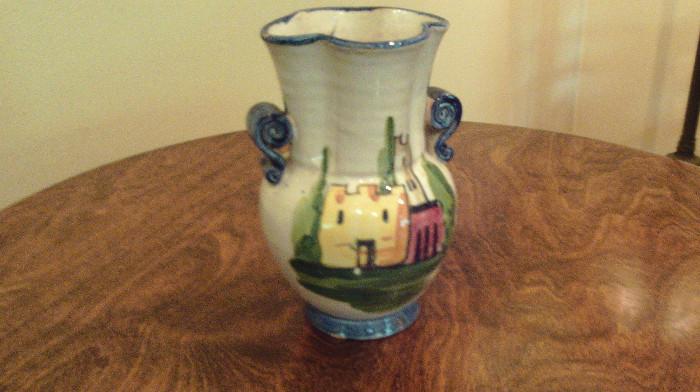 Hand-painted vase made in France.