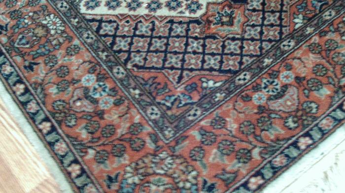 Close-up of the beautiful colors in the rug!