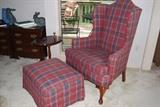 Wingback with ottoman