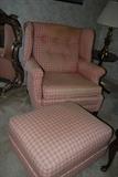 Wingback with ottoman