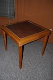 Leather topped card table