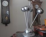 Art Moderne Chrome Lamp, lots of clocks Austrian