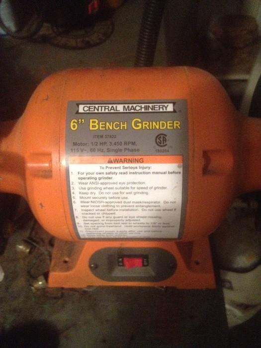 Bench Grinder ~ 6", Central Machinery 