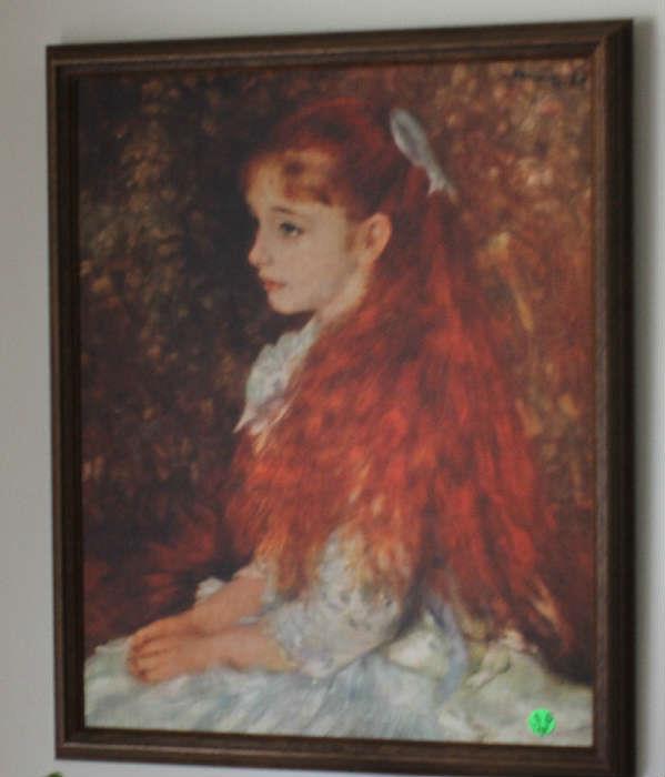 Lovely young lady with beautiful red hair.  Do not know who the artist is.