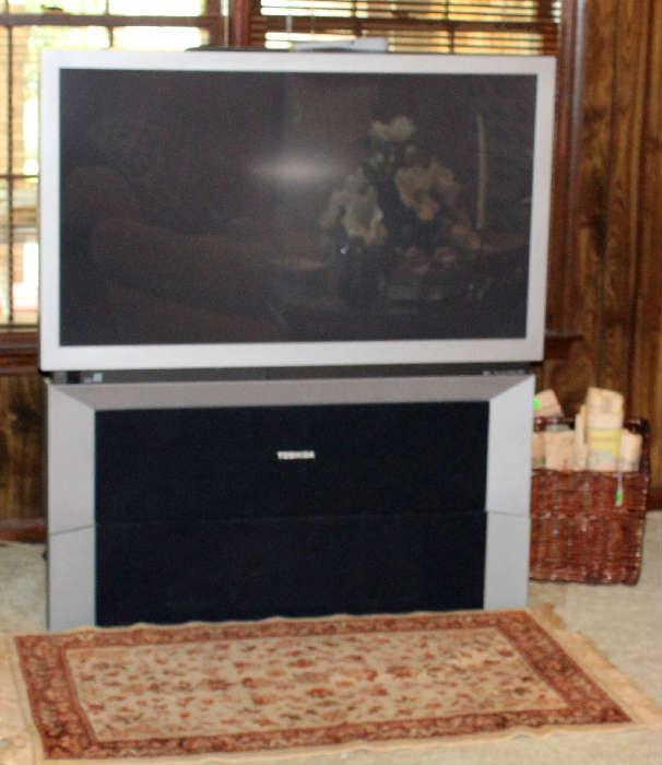 Toshia Big Screen TV.  Works great and the picture is very clear.
