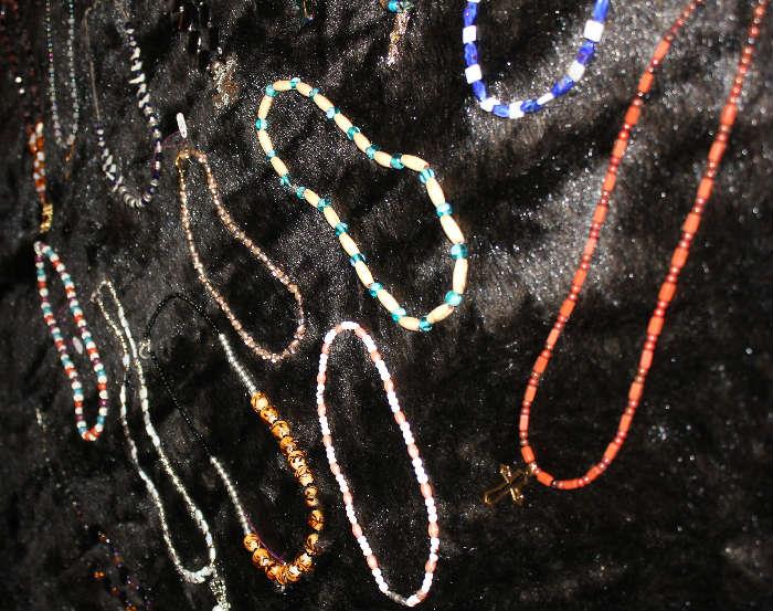More of the necklaces, hand made.