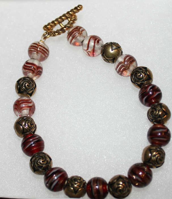 Just one of the beaded bracelets, Beautiful stones.
