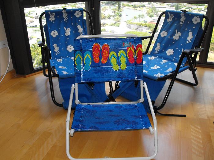 Set of 3 Beach Chairs. Great Condition
