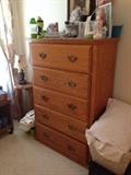 Chest of drawers with matching headboard