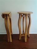 Drop leaf folding table plant stands