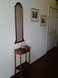 Hall table with matching mirror