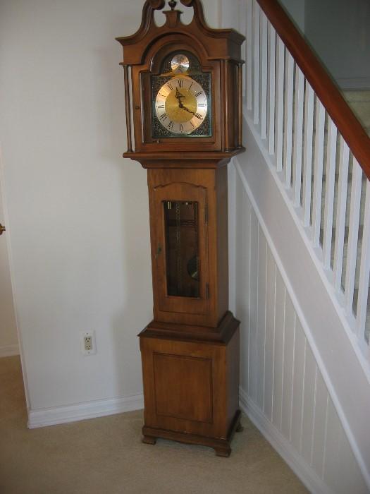 fruitwood West German grandfather clock