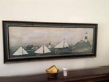 Framed vintage artwork