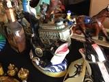 Assorted ceramic decanters