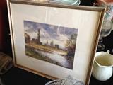 Framed original watercolor